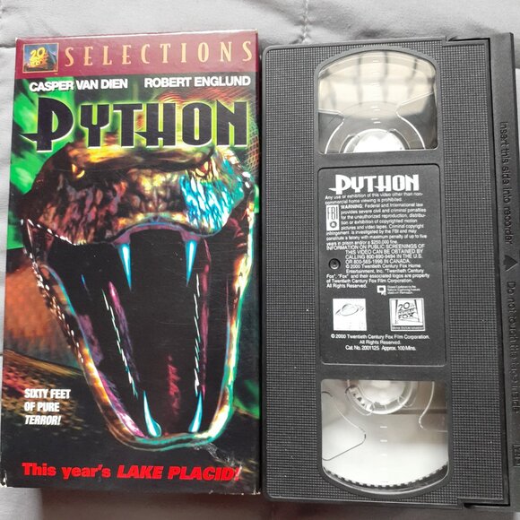 Python 2000 VHS Horror Sci Fi Y2K Robert Englund Casper Van Dien - Picture 6 of 7